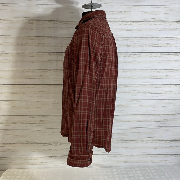 Carbon 2 Cobalt Conifer Double Lined Plaid Long Sleeve Button Up Shirt Cotton - Picture 2 of 12